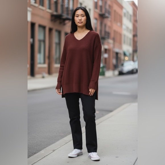 Time and Tru Waffle sweater top - Picture 1 of 6